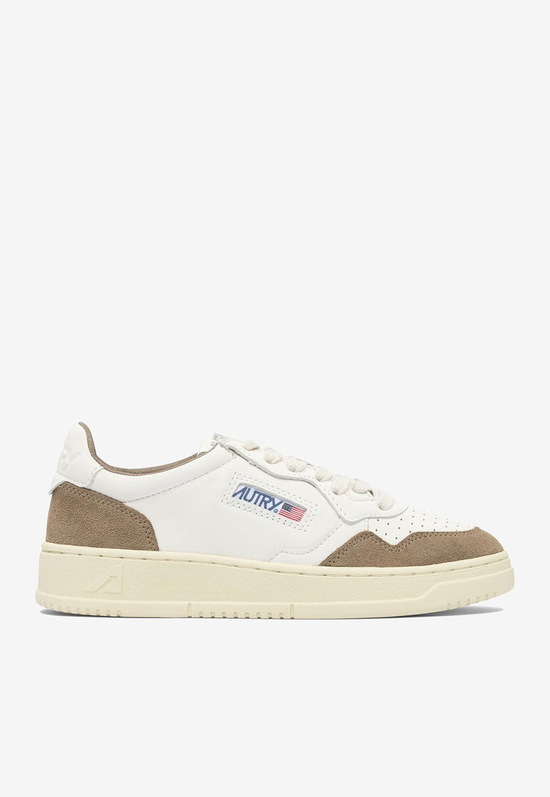 Autry Medalist Leather and Suede Sneakers  White AULWGS43_82624