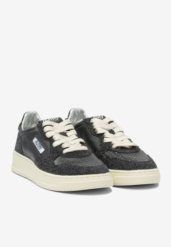 Autry Medalist Glittered  Sneakers  Black AULWTA06_bebf8859-d359-4fd2-be23-d0689cd61c7e