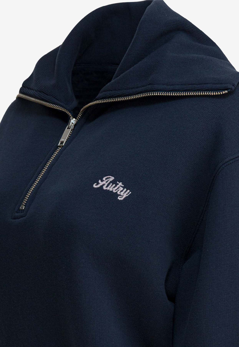 Autry Half-Up Logo Sweatshirt Blue SWPWM4HV_edb7f498-8389-456c-bad3-09e1f1f73248