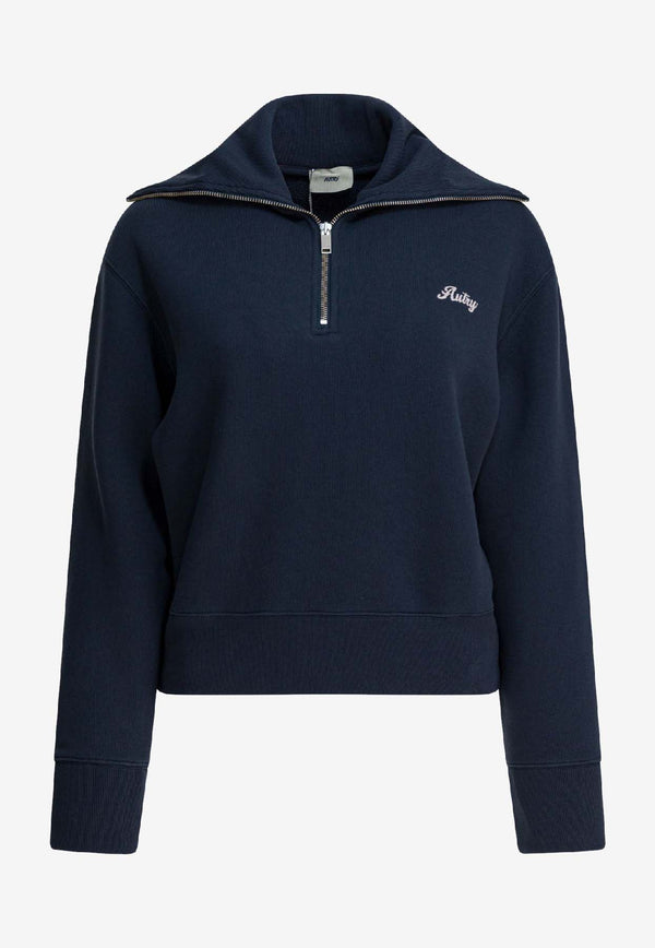 Autry Half-Up Logo Sweatshirt Blue SWPWM4HV_edb7f498-8389-456c-bad3-09e1f1f73248