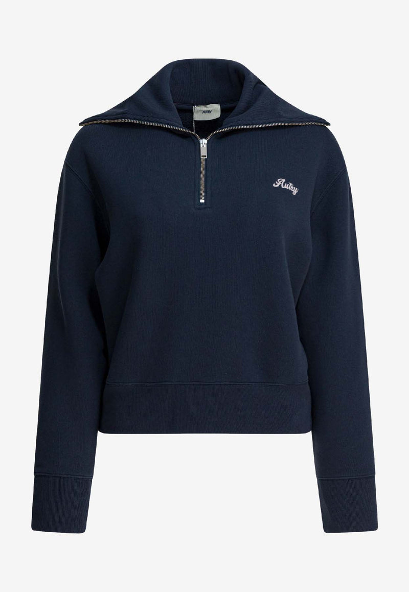 Autry Half-Up Logo Sweatshirt Blue SWPWM4HV_edb7f498-8389-456c-bad3-09e1f1f73248