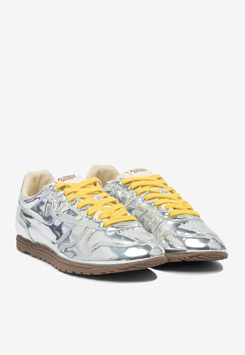 Autry Windspin Metallic Sneakers Silver WSLWRY01_6d4db77b-3365-47bc-b0b7-804e1c82496a