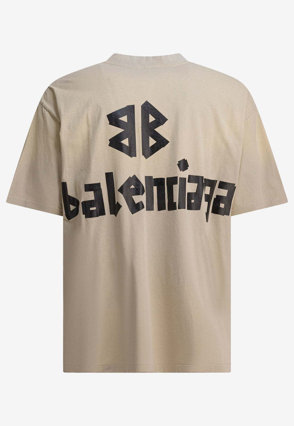 Balenciaga Tape Type Logo T-shirt Beige 764235TSVK19501_6456f394-e3be-4779-bff3-8eaff295aec4