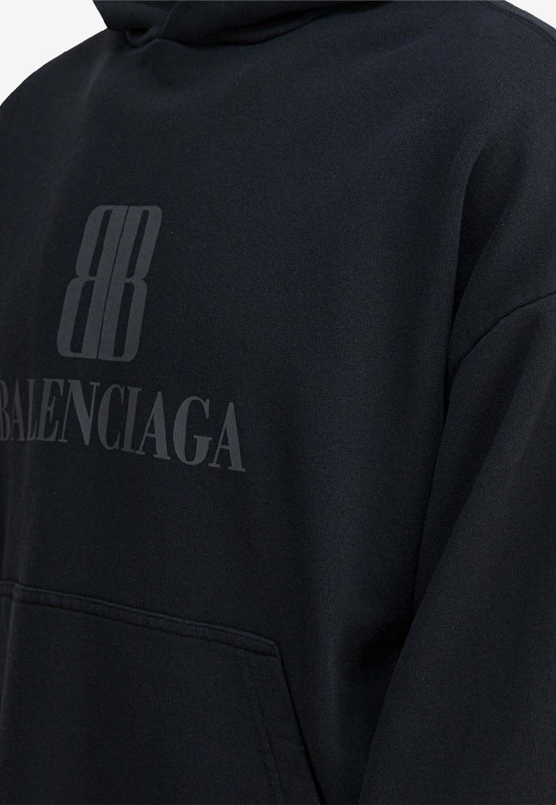 Balenciaga Nano BB Print Hooded Sweatshirt Black 767877TSVO31083_82507