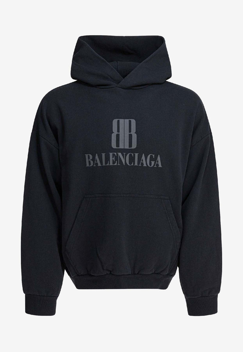 Balenciaga Nano BB Print Hooded Sweatshirt Black 767877TSVO31083_82507