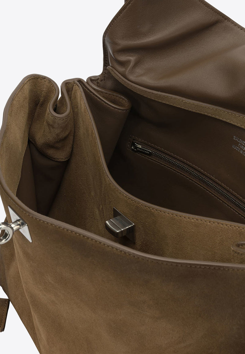 Balenciaga Medium Rodeo Suede Shoulder Bag Brown 7897722AB4G2533_42e0aef3-d9f3-4c1c-b55c-651a3ba67f08