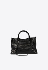 Balenciaga Small Le City Leather Tote Bag Black 8114422AA9S1000_82390