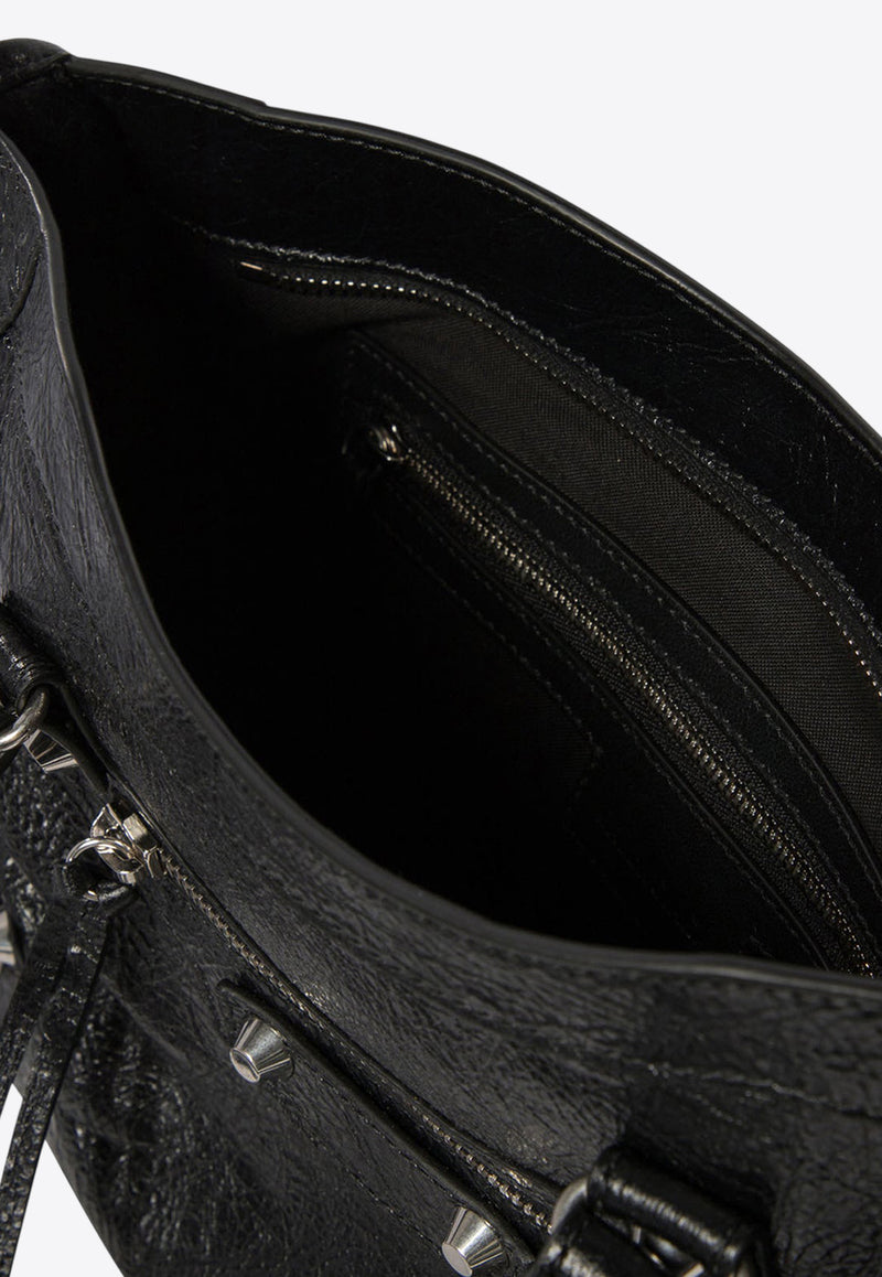 Balenciaga Small Le City Leather Tote Bag Black 8114422AA9S1000_82390