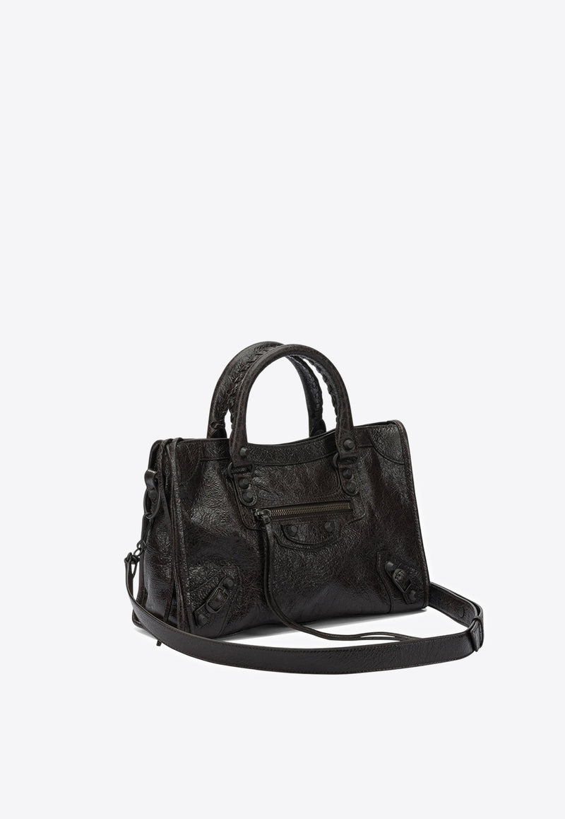 Balenciaga Small Le City Leather Tote Bag Brown 8114422ABEK2221_23570242-3434-4eee-b77f-1c995a389242