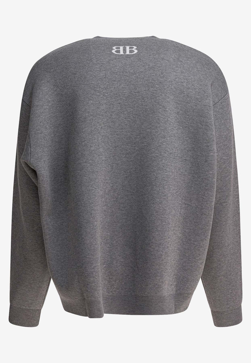 Balenciaga BB Logo Sweatshirt Gray 818422T33681380_82470