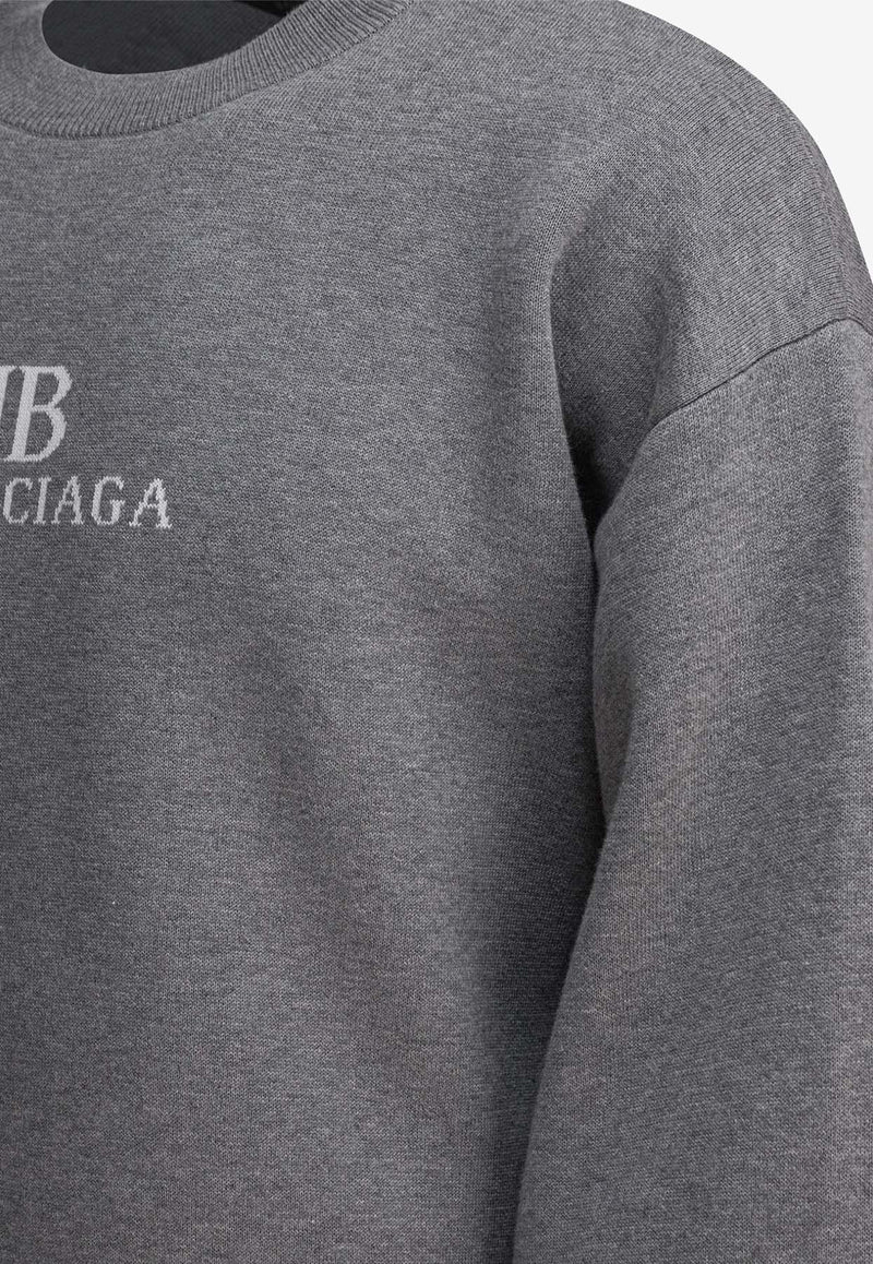 Balenciaga BB Logo Sweatshirt Gray 818422T33681380_82470