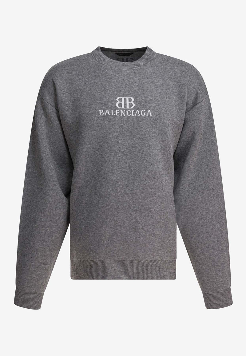 Balenciaga BB Logo Sweatshirt Gray 818422T33681380_82470