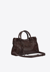 Balenciaga Medium Le City Leather Tote Bag Burgundy 8230582ABEK6034_60665982-0309-4661-a110-cc8dfe73901d