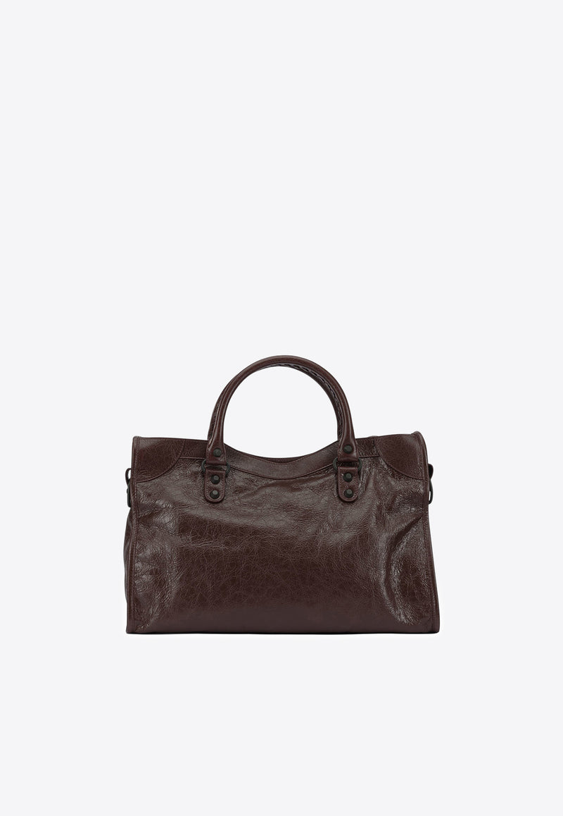 Balenciaga Medium Le City Leather Tote Bag Burgundy 8230582ABEK6034_60665982-0309-4661-a110-cc8dfe73901d