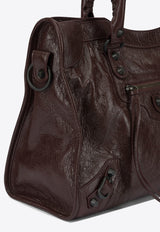 Balenciaga Medium Le City Leather Tote Bag Burgundy 8230582ABEK6034_60665982-0309-4661-a110-cc8dfe73901d