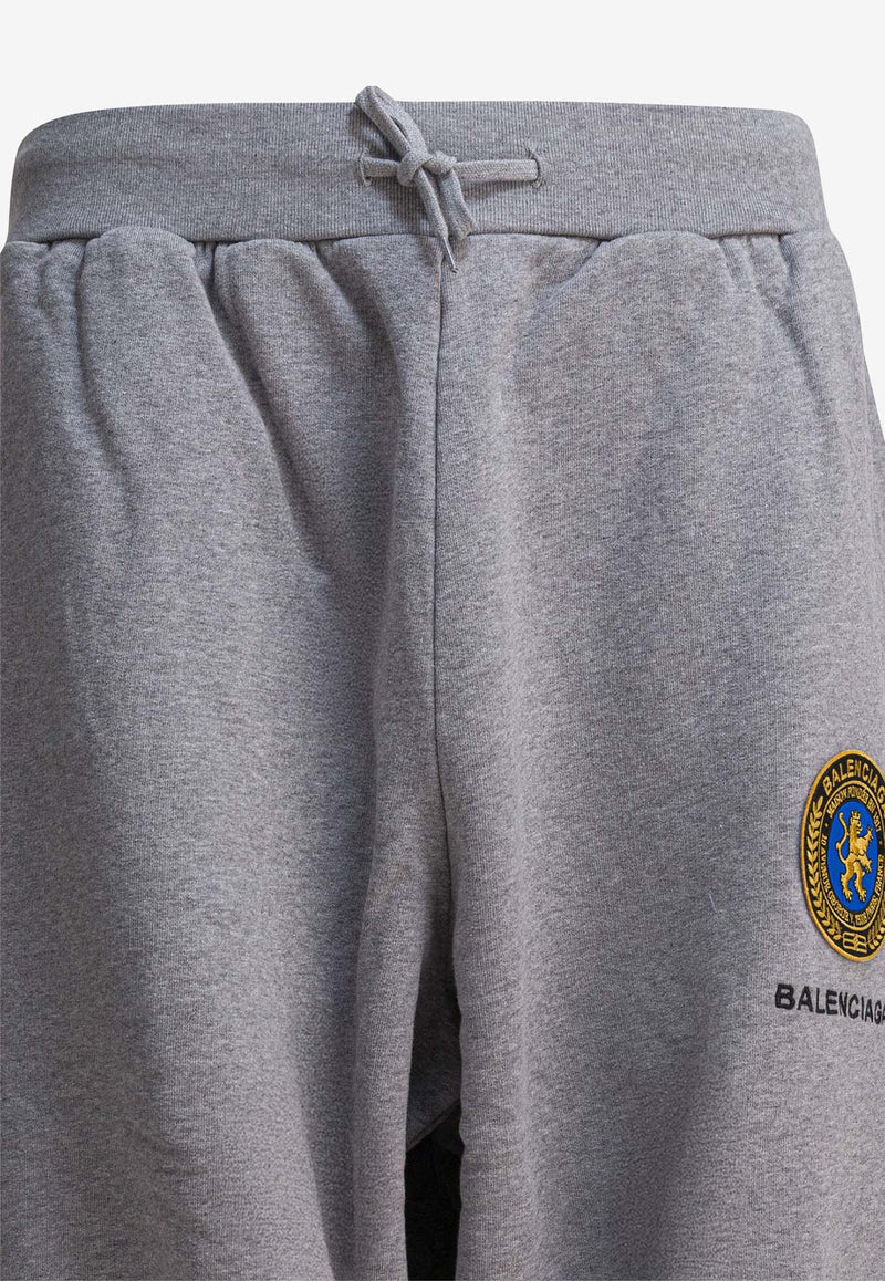 Balenciaga Logo Patch Oversized Track Pants Gray 826185TSVH31300_82401