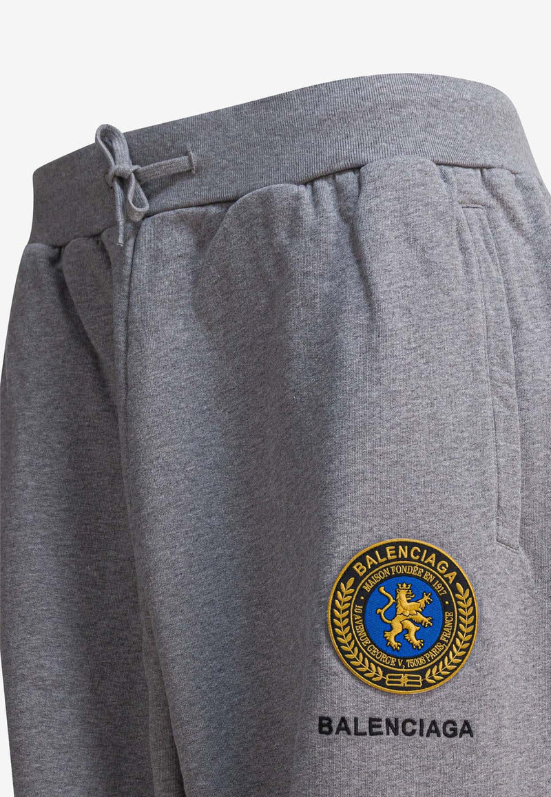 Balenciaga Logo Patch Oversized Track Pants Gray 826185TSVH31300_82401