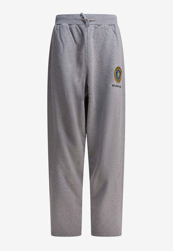 Balenciaga Logo Patch Oversized Track Pants Gray 826185TSVH31300_82401