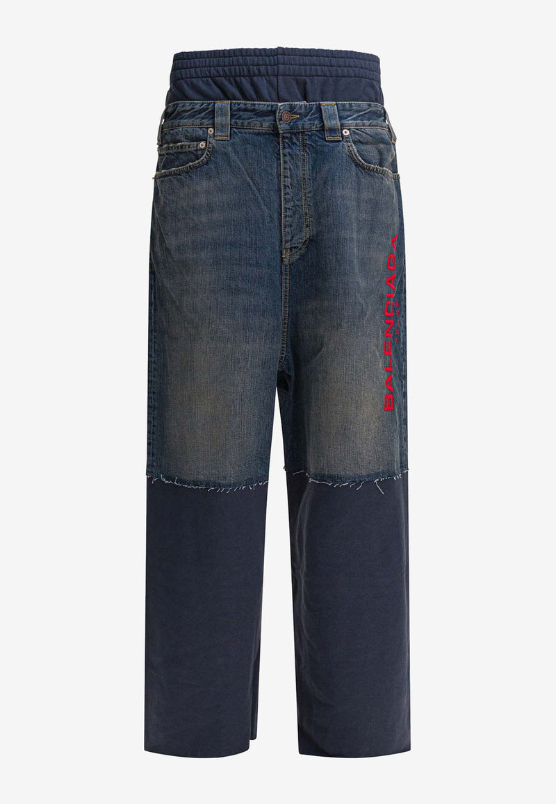 Balenciaga Patched Molleton Jeans Blue 831646TSW714011_cf6f43da-942f-4fad-ae8c-f12e9f31d3ff