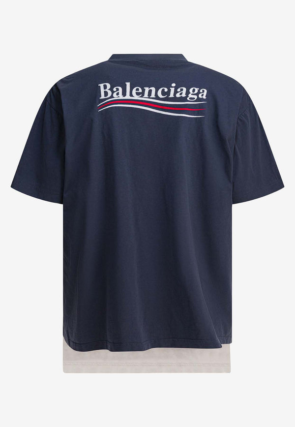 Balenciaga Political Campaign Print T-shirt Blue 835512TSVU93903_c692dd6e-6ae5-41b4-9b9a-ec5d8c6f7a6b