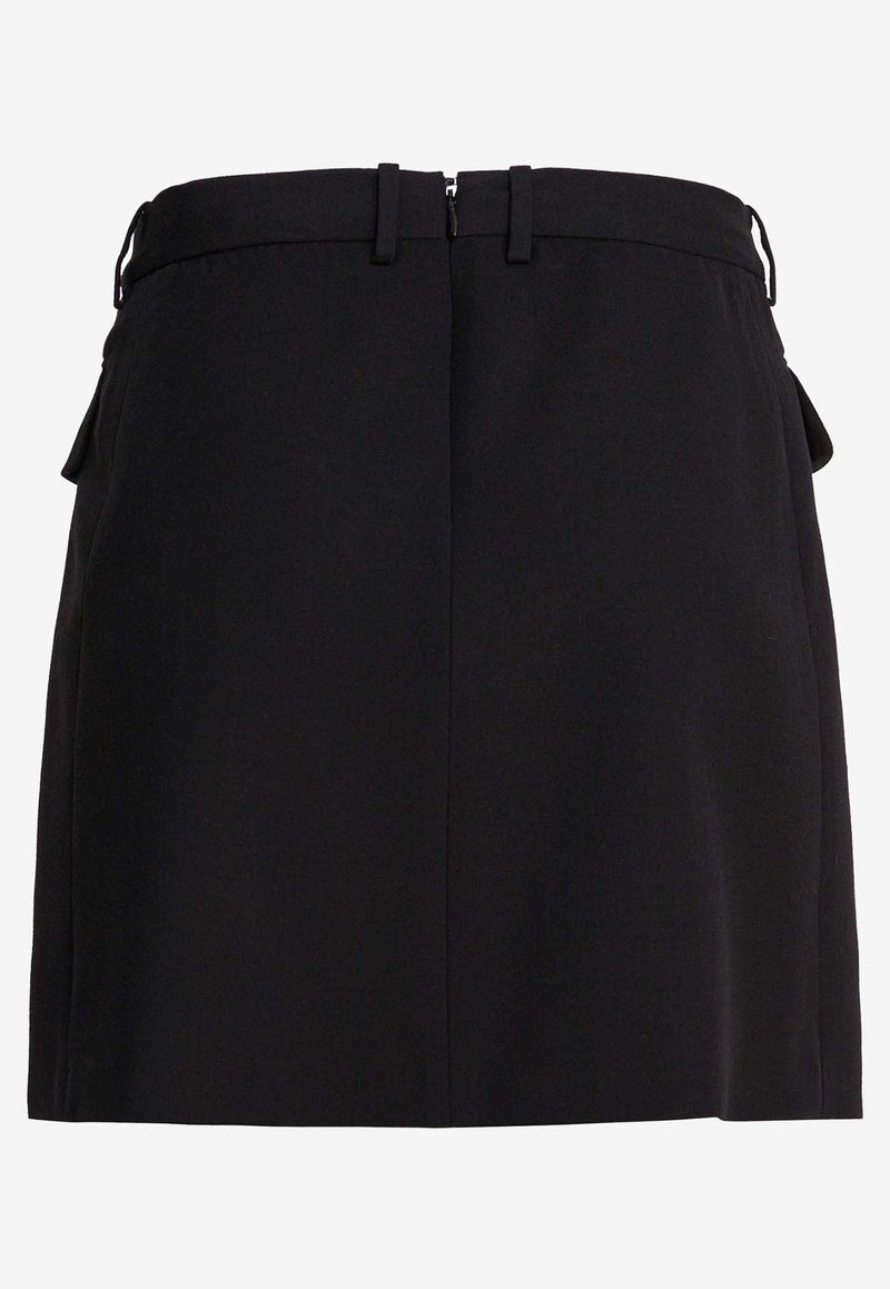 Balenciaga Wool-Blend Mini Skirt Black 838765TRT011000_82426