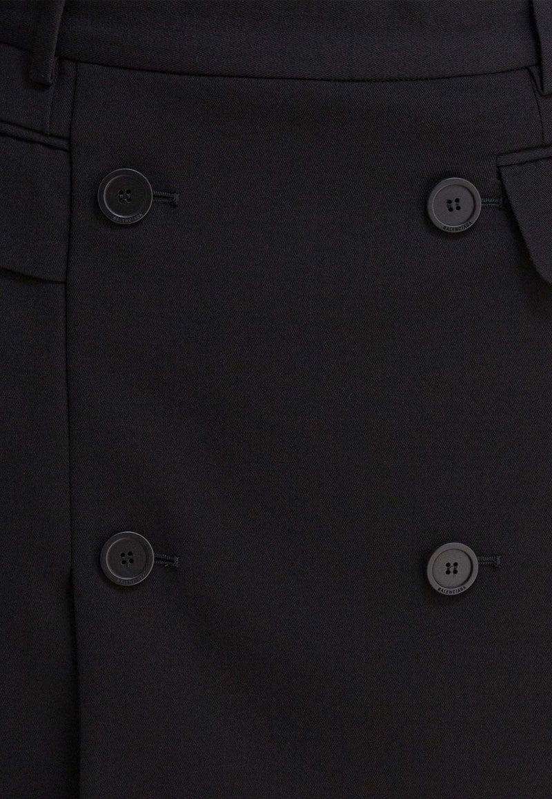 Balenciaga Wool-Blend Mini Skirt Black 838765TRT011000_82426