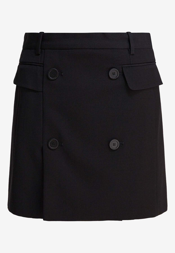 Balenciaga Wool-Blend Mini Skirt Black 838765TRT011000_82426