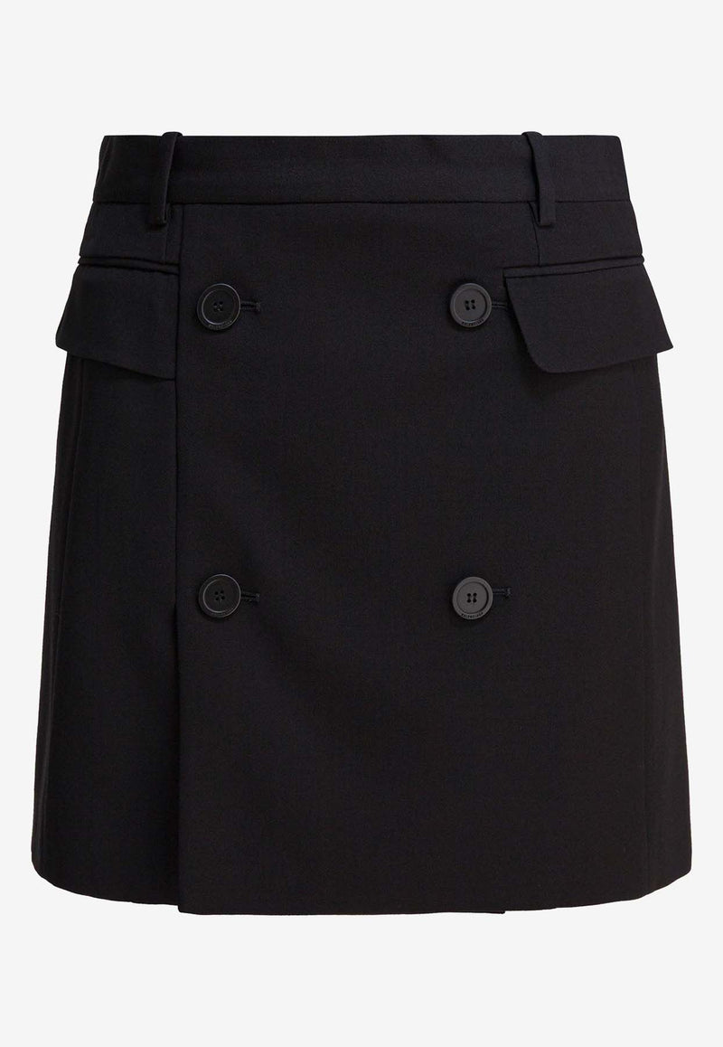 Balenciaga Wool-Blend Mini Skirt Black 838765TRT011000_82426