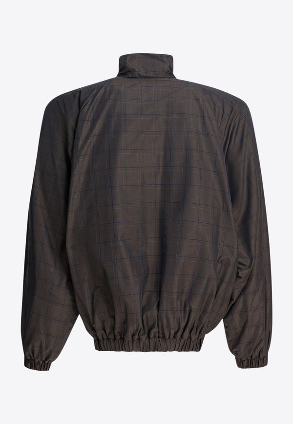 Balenciaga Prince Of Wales Lightweight Zip-Up Jacket Gray 843937TSO401460_7956a084-766d-4d4c-9919-e7ce7f2ebb84