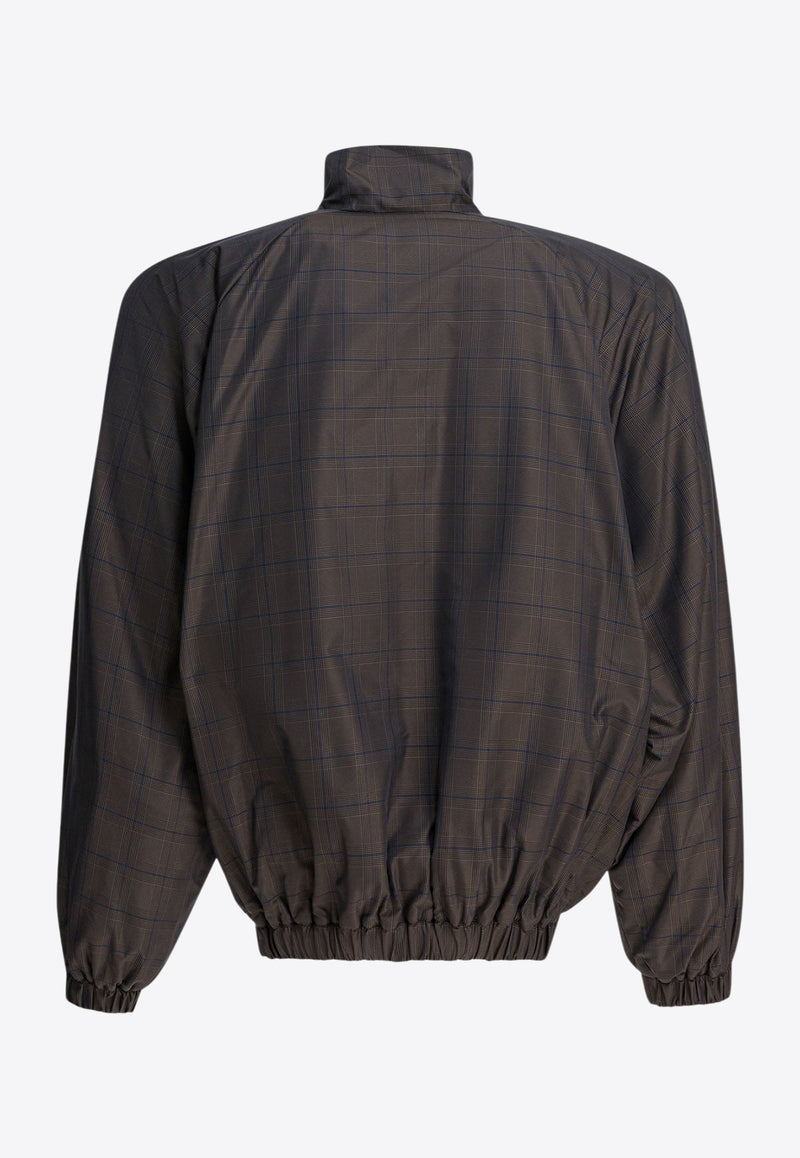 Balenciaga Prince Of Wales Lightweight Zip-Up Jacket Gray 843937TSO401460_7956a084-766d-4d4c-9919-e7ce7f2ebb84