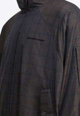 Balenciaga Prince Of Wales Lightweight Zip-Up Jacket Gray 843937TSO401460_7956a084-766d-4d4c-9919-e7ce7f2ebb84