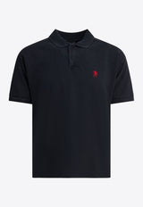 Balenciaga Logo Embroidered Polo T-shirt Black 850357TTVH21055_e1567f00-3063-4f2f-a7ae-5285201aa220