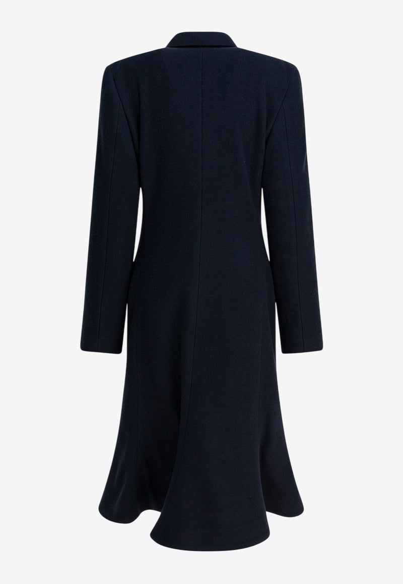 Balenciaga Midi Godet Wool Double-Breasted Coat Navy 850608TQU148230_ab7717d5-acb1-4805-a038-701f8fc5400c