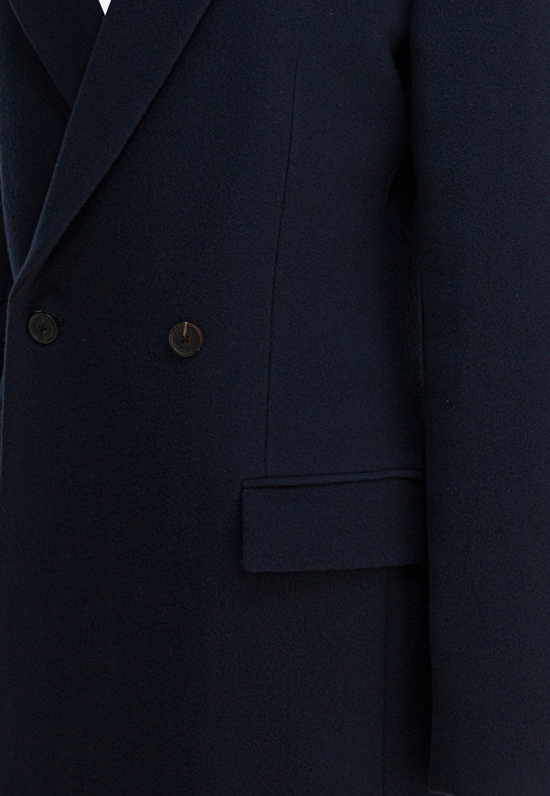 Balenciaga Midi Godet Wool Double-Breasted Coat Navy 850608TQU148230_ab7717d5-acb1-4805-a038-701f8fc5400c