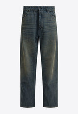 Balenciaga Logo Straight-Leg Jeans Blue 851351TTW763394_7468d037-619b-4dd1-bf30-9f08edc1ec6d