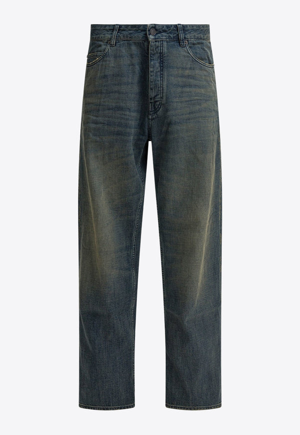 Balenciaga Logo Straight-Leg Jeans Blue 851351TTW763394_7468d037-619b-4dd1-bf30-9f08edc1ec6d