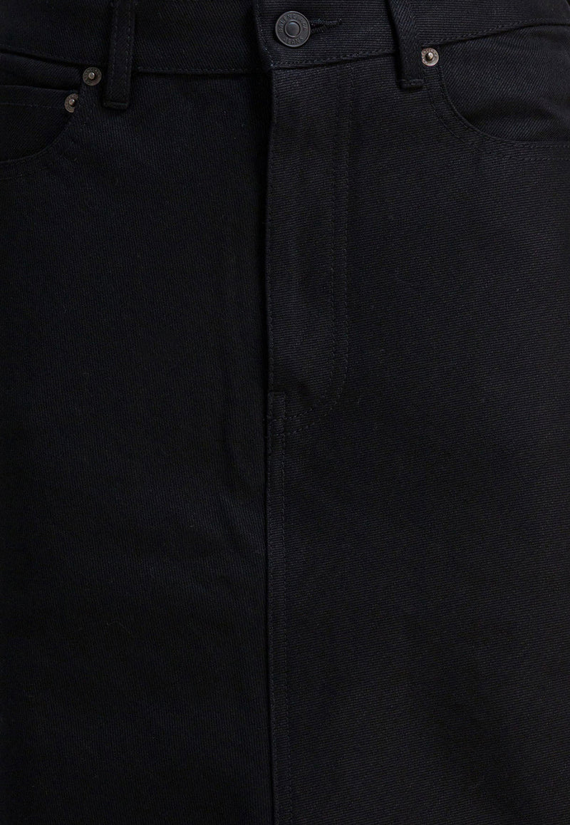 Balenciaga Godet Midi Skirt Black 852330TTWA41000_197534a3-3f86-46c1-914b-684315db86a4