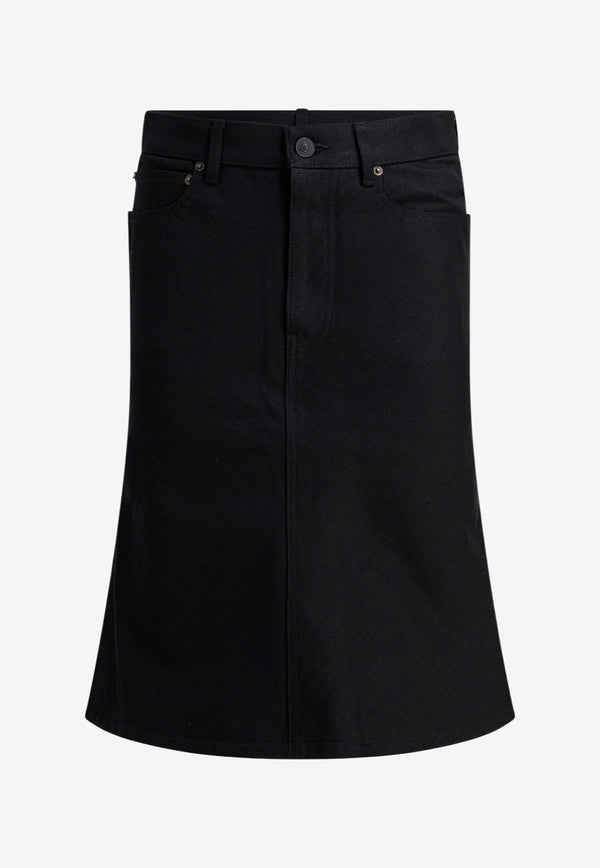 Balenciaga Godet Midi Skirt Black 852330TTWA41000_197534a3-3f86-46c1-914b-684315db86a4