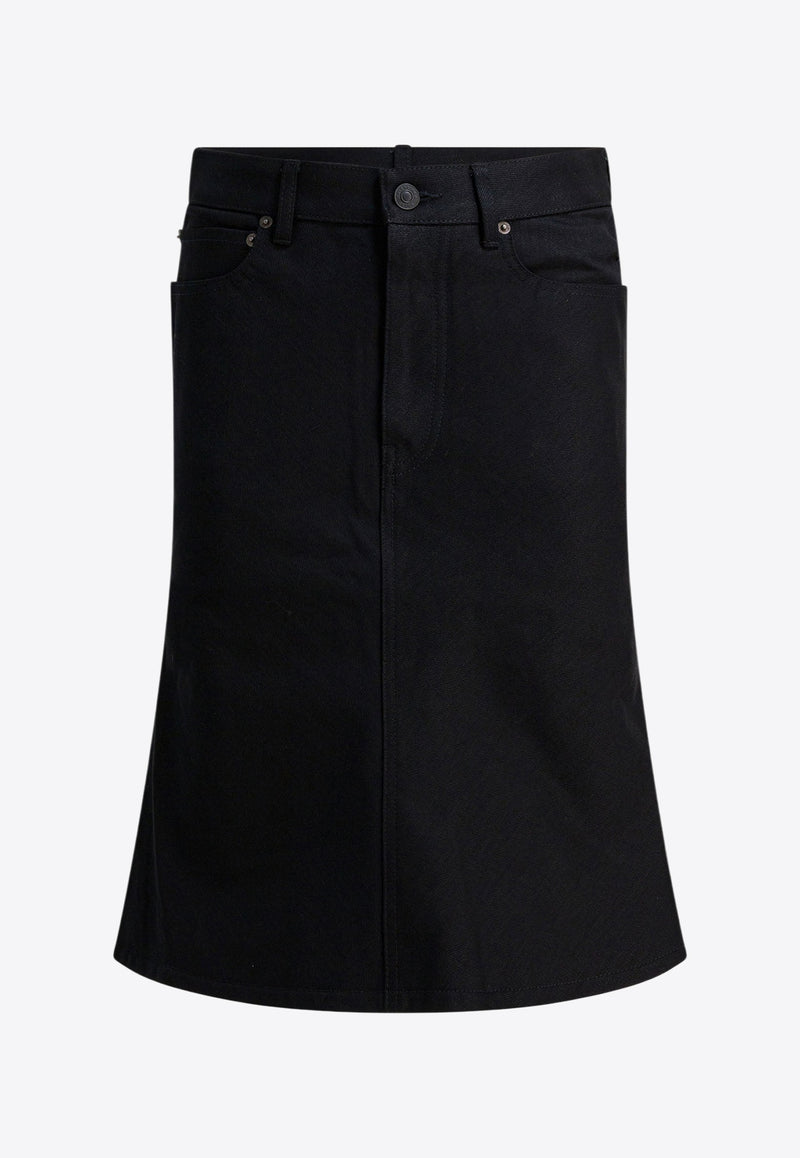 Balenciaga Godet Midi Skirt Black 852330TTWA41000_197534a3-3f86-46c1-914b-684315db86a4