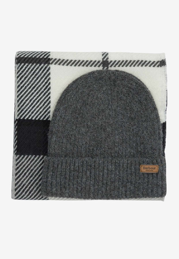 Barbour Pendle Beanie and Blair Scarf Gift Set Gray LGS0094LGSGY31_c2df3d81-f6c1-4370-aa10-a622708a8330