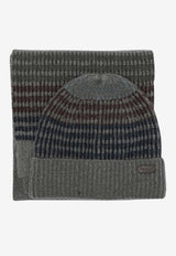 Barbour Branton Ribbed Knit Scarf and Beanie Set Gray MGS0089MGSTN38_9f7545f0-cdb3-4ed6-ad75-f37662348a2d