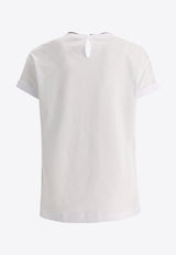 Brunello Cucinelli Embellished Crewneck T-shirt White M0T18BD200C159_82262