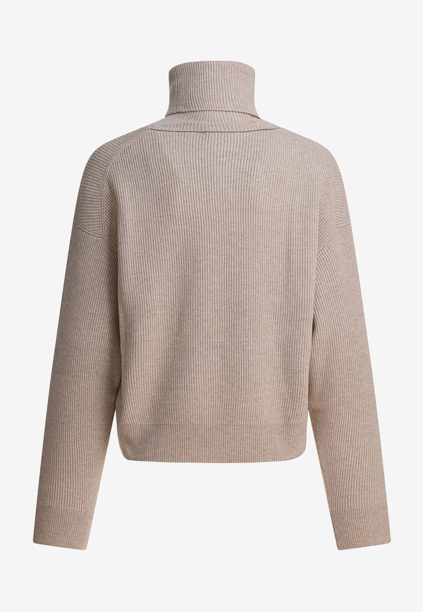 Brunello Cucinelli Turtleneck Cropped Sweater Beige M16129313C9731_6b32e35b-be45-45c4-b88f-847fb420990d