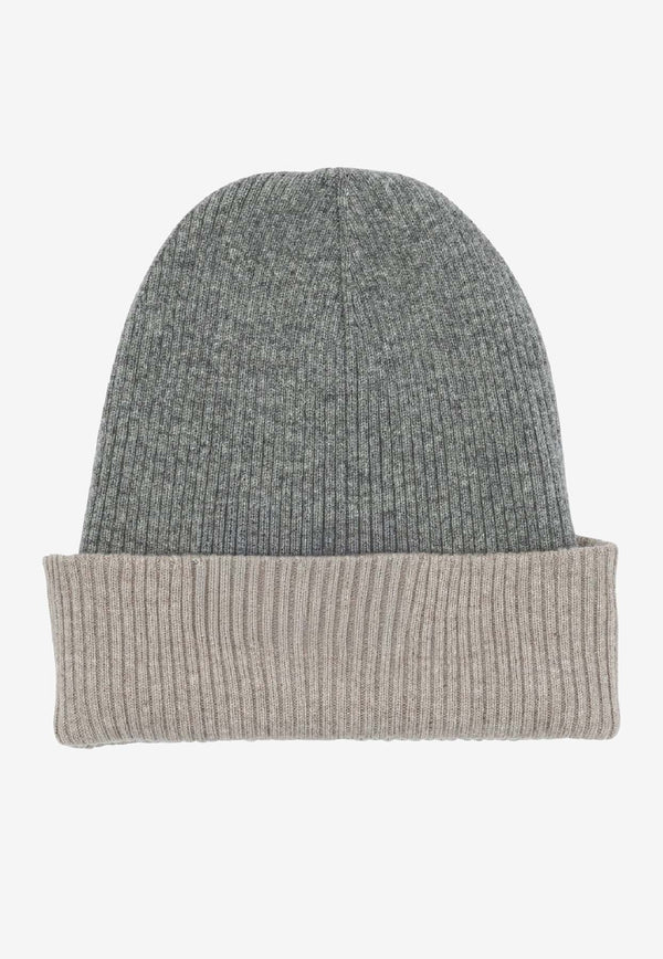 Brunello Cucinelli Reversible Cashmere Beanie Gray M2293600CIJ35_0c4c9526-beca-42ab-bbec-18338272b5b2