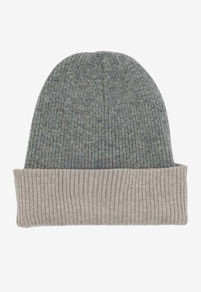Brunello Cucinelli Reversible Cashmere Beanie Gray M2293600CIJ35_0c4c9526-beca-42ab-bbec-18338272b5b2