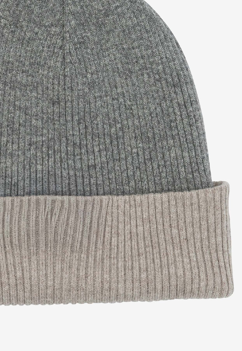 Brunello Cucinelli Reversible Cashmere Beanie Gray M2293600CIJ35_0c4c9526-beca-42ab-bbec-18338272b5b2