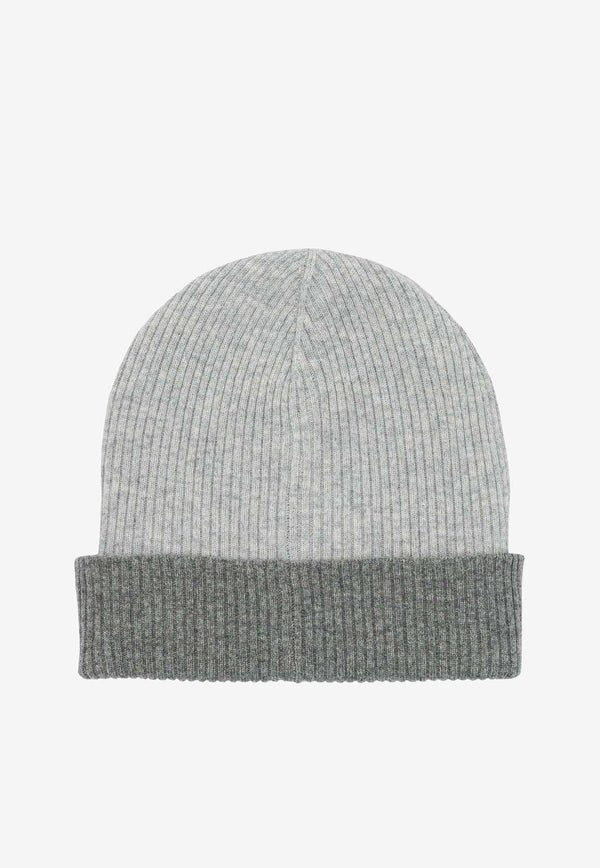 Brunello Cucinelli Reversible Cashmere Beanie Gray M2293600CS170_b64824c6-dac7-4db5-b692-8bf5bb369262