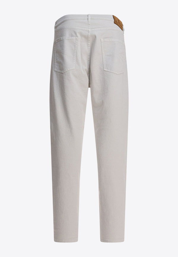 Brunello Cucinelli Logo Pants Straight Jeans White M277UO1090C7023_82479