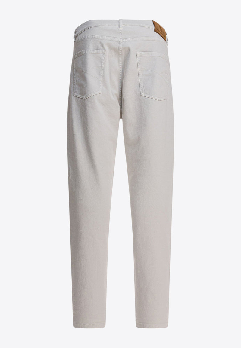 Brunello Cucinelli Logo Pants Straight Jeans White M277UO1090C7023_82479