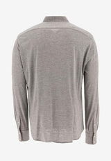 Brunello Cucinelli Silk-Blend Buttoned Shirt Gray MH8366686C571_195b83fd-6542-46cc-9ada-cd2f691a2259